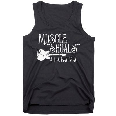 Muscle Shoals Alabama With Guitar Swampy Soul Music Fans Tank Top