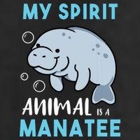 My Spirit Animal Is A Manatee Marine Biologist Gift 7 Panel Mesh Trucker Snapback Hat