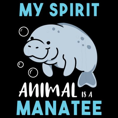 My Spirit Animal Is A Manatee Marine Biologist Gift T-Shirt