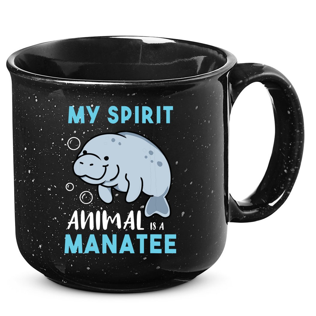 My Spirit Animal Is A Manatee Marine Biologist Gift 15oz Campfire Ceramic Mug