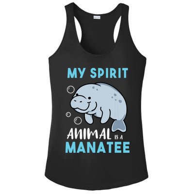 My Spirit Animal Is A Manatee Marine Biologist Gift Ladies PosiCharge Competitor Racerback Tank