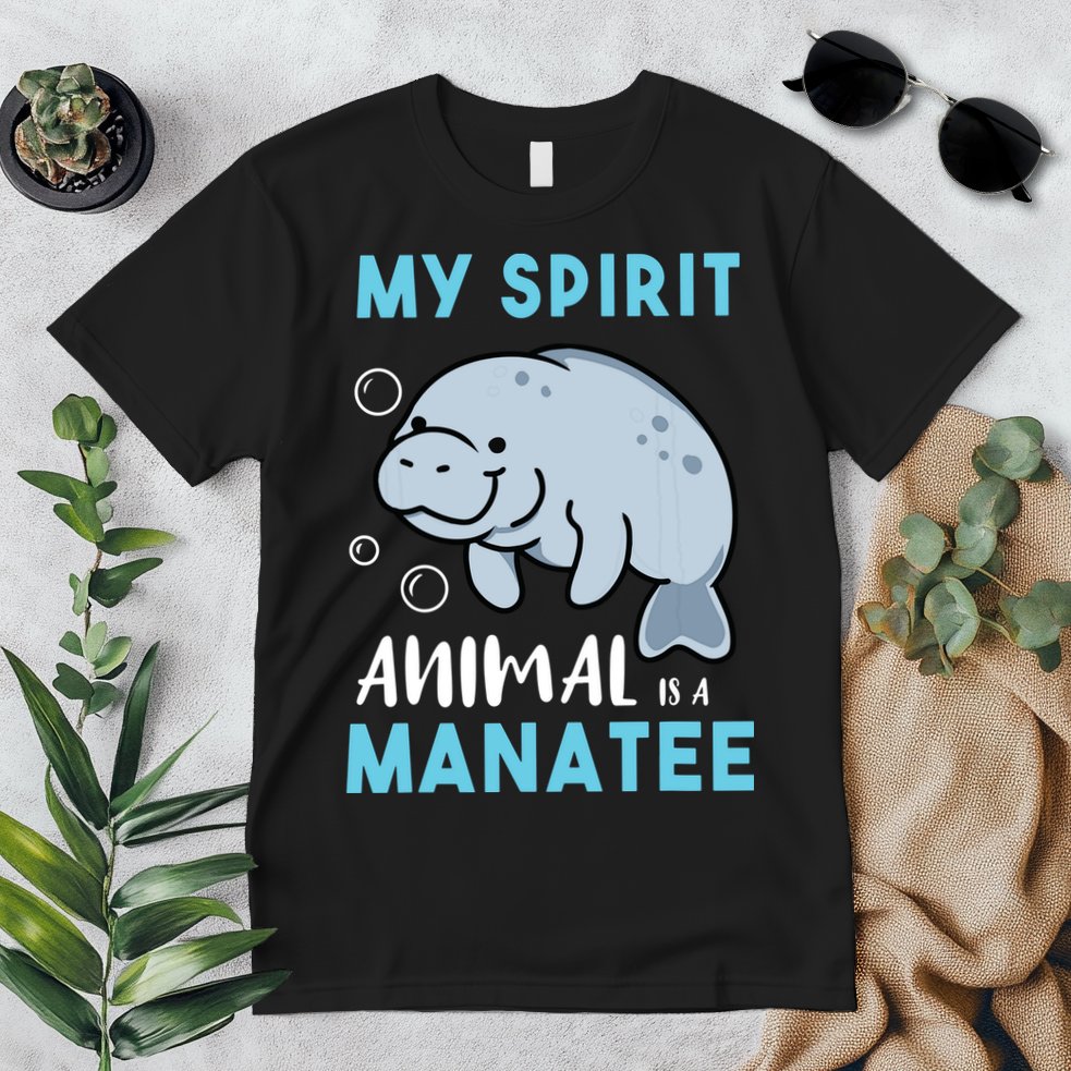 My Spirit Animal Is A Manatee Marine Biologist Gift Premium T-Shirt