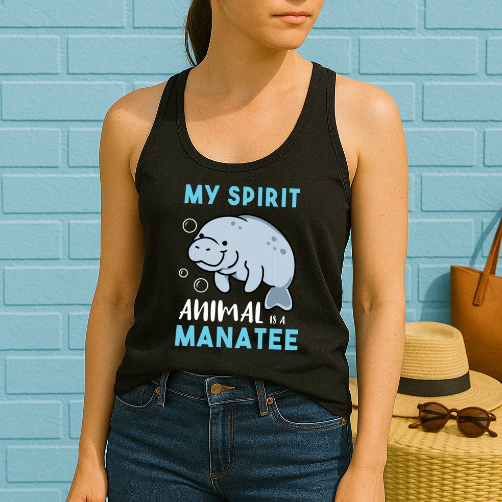 My Spirit Animal Is A Manatee Marine Biologist Gift Womens Tank Top