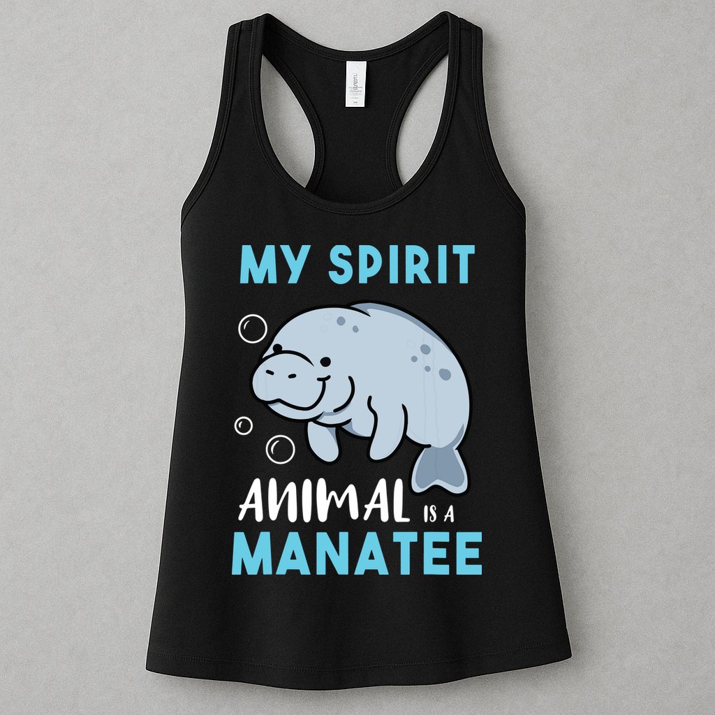 My Spirit Animal Is A Manatee Marine Biologist Gift Womens Tank Top