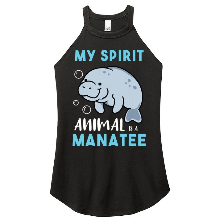 My Spirit Animal Is A Manatee Marine Biologist Gift Women's Perfect Tri Rocker Tank