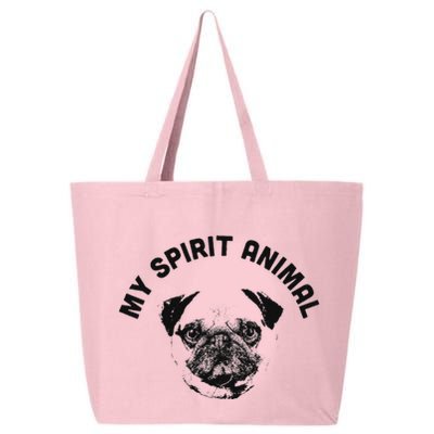 My Spirit Animal Pug Funny Dog Mom And Dog Dad 25L Jumbo Tote