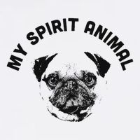 My Spirit Animal Pug Funny Dog Mom And Dog Dad Button