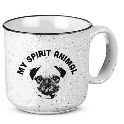 My Spirit Animal Pug Funny Dog Mom And Dog Dad 15oz Campfire Ceramic Mug
