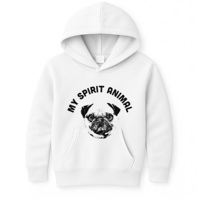 My Spirit Animal Pug Funny Dog Mom And Dog Dad Kids Hoodie