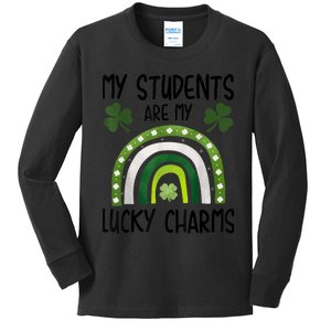 My Students Are My Lucky Charms Teacher St Patricks Day Kids Long Sleeve Shirt