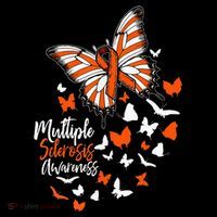 Multiple Sclerosis Awareness Butterfly Orange Ribbon  Performance Shirt