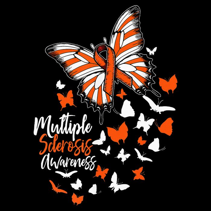Multiple Sclerosis Awareness Butterfly Orange Ribbon  Bucket Hat