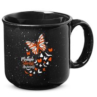 Multiple Sclerosis Awareness Butterfly Orange Ribbon  15oz Campfire Ceramic Mug