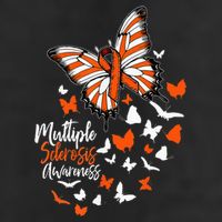 Multiple Sclerosis Awareness Butterfly Orange Ribbon  Golf Towel