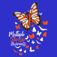 Multiple Sclerosis Awareness Butterfly Orange Ribbon  Tumbler