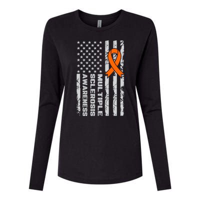 Multiple Sclerosis Awareness MS Womens Cotton Relaxed Long Sleeve T-Shirt