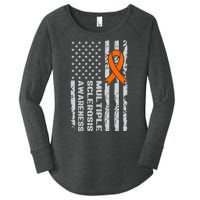 Multiple Sclerosis Awareness MS Women's Perfect Tri Tunic Long Sleeve Shirt