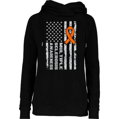 Multiple Sclerosis Awareness MS Womens Funnel Neck Pullover Hood