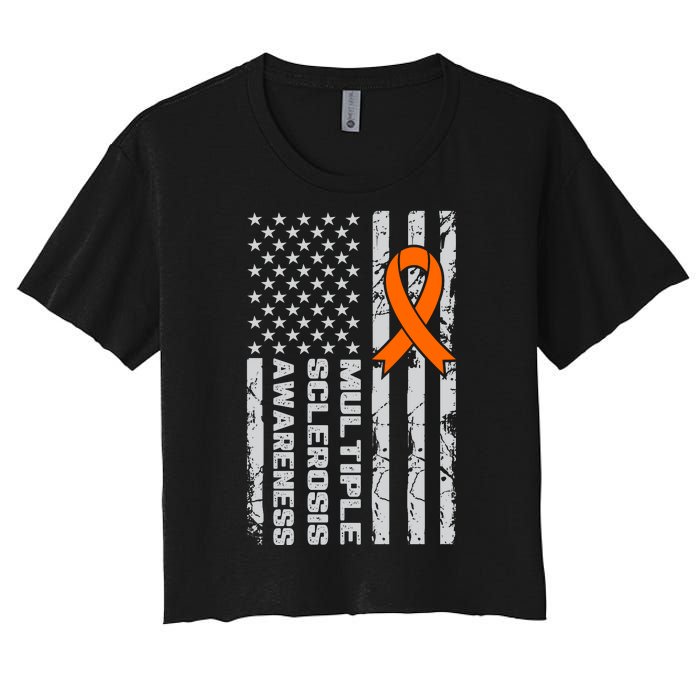 Multiple Sclerosis Awareness MS Women's Crop Top Tee