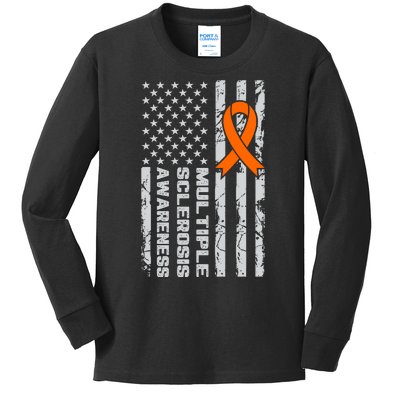 Multiple Sclerosis Awareness MS Kids Long Sleeve Shirt