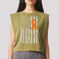 Multiple Sclerosis Awareness MS Garment-Dyed Women's Muscle Tee