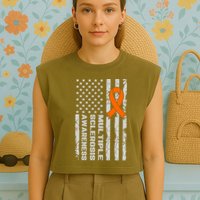 Multiple Sclerosis Awareness MS Garment-Dyed Women's Muscle Tee