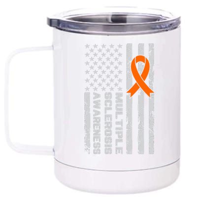 Multiple Sclerosis Awareness MS 12 oz Stainless Steel Tumbler Cup