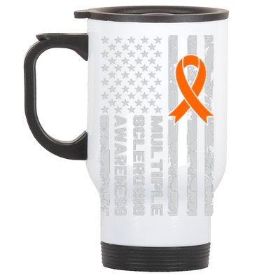 Multiple Sclerosis Awareness MS Stainless Steel Travel Mug