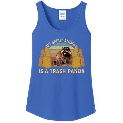 My Spirit Animal Is A Trash Panda Raccoon Vintage Gift Ladies Essential Tank