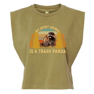 My Spirit Animal Is A Trash Panda Raccoon Vintage Gift Garment-Dyed Women's Muscle Tee