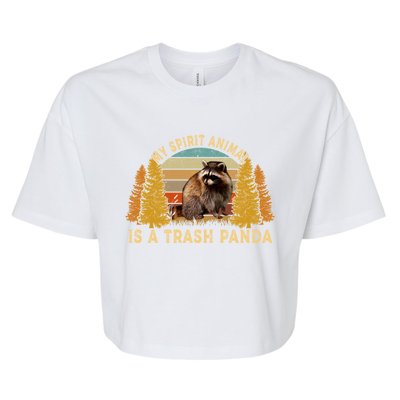 My Spirit Animal Is A Trash Panda Raccoon Vintage Gift Bella+Canvas Jersey Crop Tee