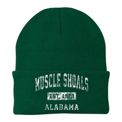 Muscle Shoals Alabama Al Vintage Established Sports Knit Cap Winter Beanie