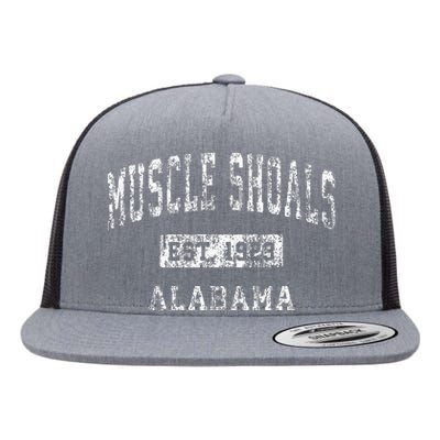 Muscle Shoals Alabama Al Vintage Established Sports Flat Bill Trucker Hat