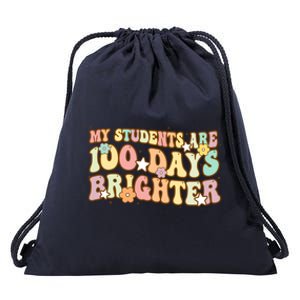 My Students Are 100 Days Brighter Eduactor Teacher Gift Drawstring Bag