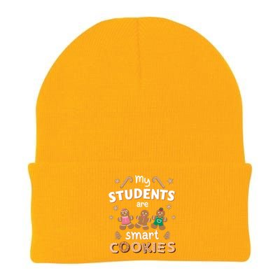 My Students Are Smart Cookies For Christmas Teacher Long Sleeve Knit Cap Winter Beanie