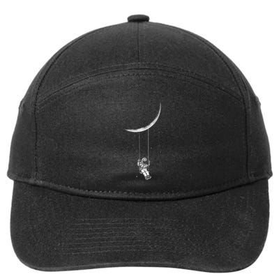Moon Swing Astronaut Stars Space Man 7-Panel Snapback Hat