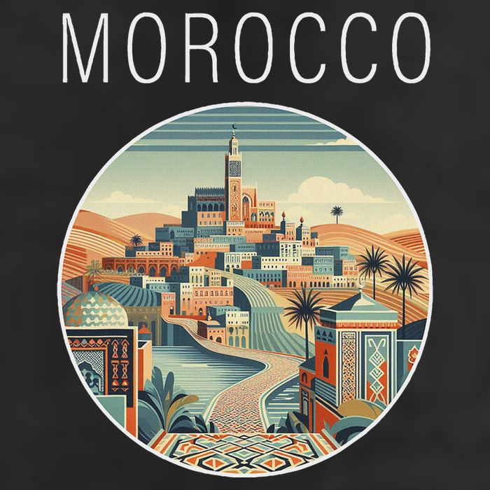 Morocco Scenery Art Deco Cool Comfort Performance Bucket Hat