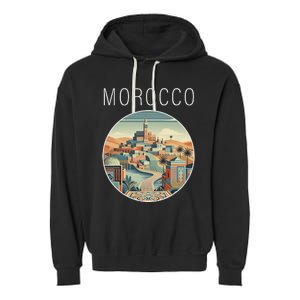 Morocco Scenery Art Deco Garment-Dyed Fleece Hoodie