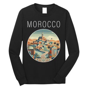 Morocco Scenery Art Deco Long Sleeve Shirt