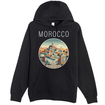 Morocco Scenery Art Deco Premium Pullover Hoodie