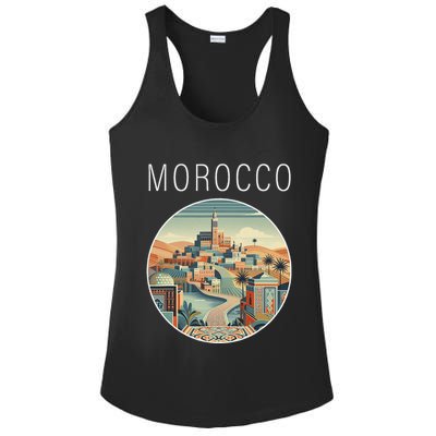 Morocco Scenery Art Deco Ladies PosiCharge Competitor Racerback Tank