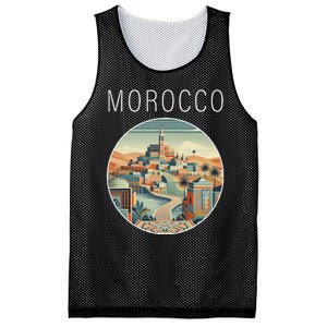 Morocco Scenery Art Deco Mesh Reversible Basketball Jersey Tank