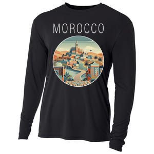 Morocco Scenery Art Deco Cooling Performance Long Sleeve Crew