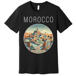 Morocco Scenery Art Deco Premium T-Shirt