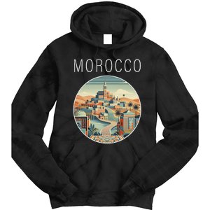 Morocco Scenery Art Deco Tie Dye Hoodie