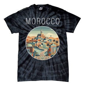 Morocco Scenery Art Deco Tie-Dye T-Shirt