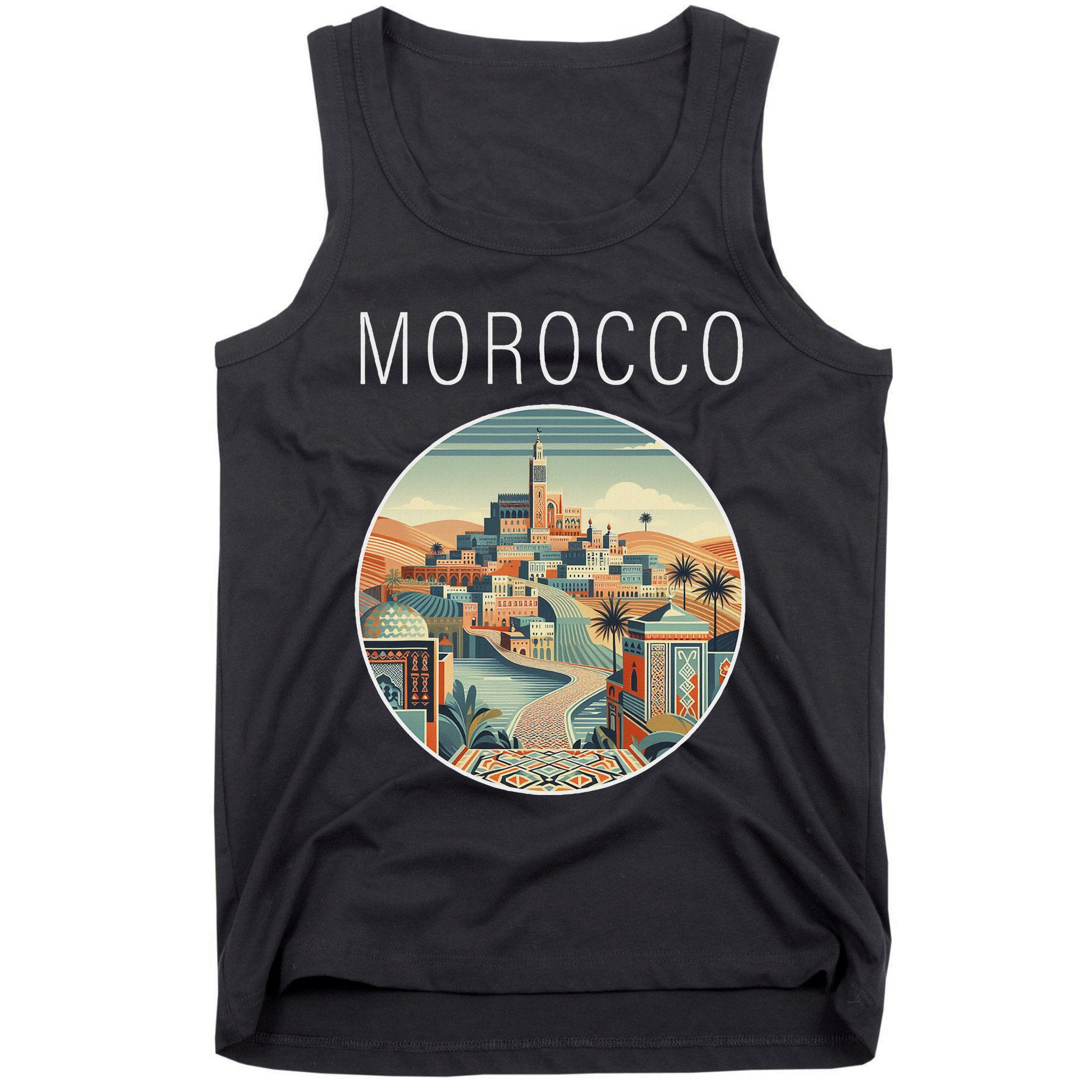Morocco Scenery Art Deco Tank Top