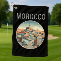 Morocco Scenery Art Deco Golf Towel