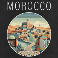 Morocco Scenery Art Deco Golf Towel