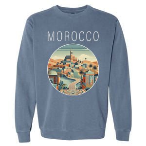 Morocco Scenery Art Deco Garment-Dyed Sweatshirt